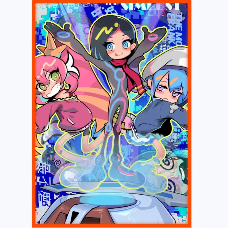 60pcs Suitable for Yu Gi Oh! Cyberpunk Live Twin Lil La Ki Sikil Theme Card Cover 63x90mm Game Collection Card Protective Cover