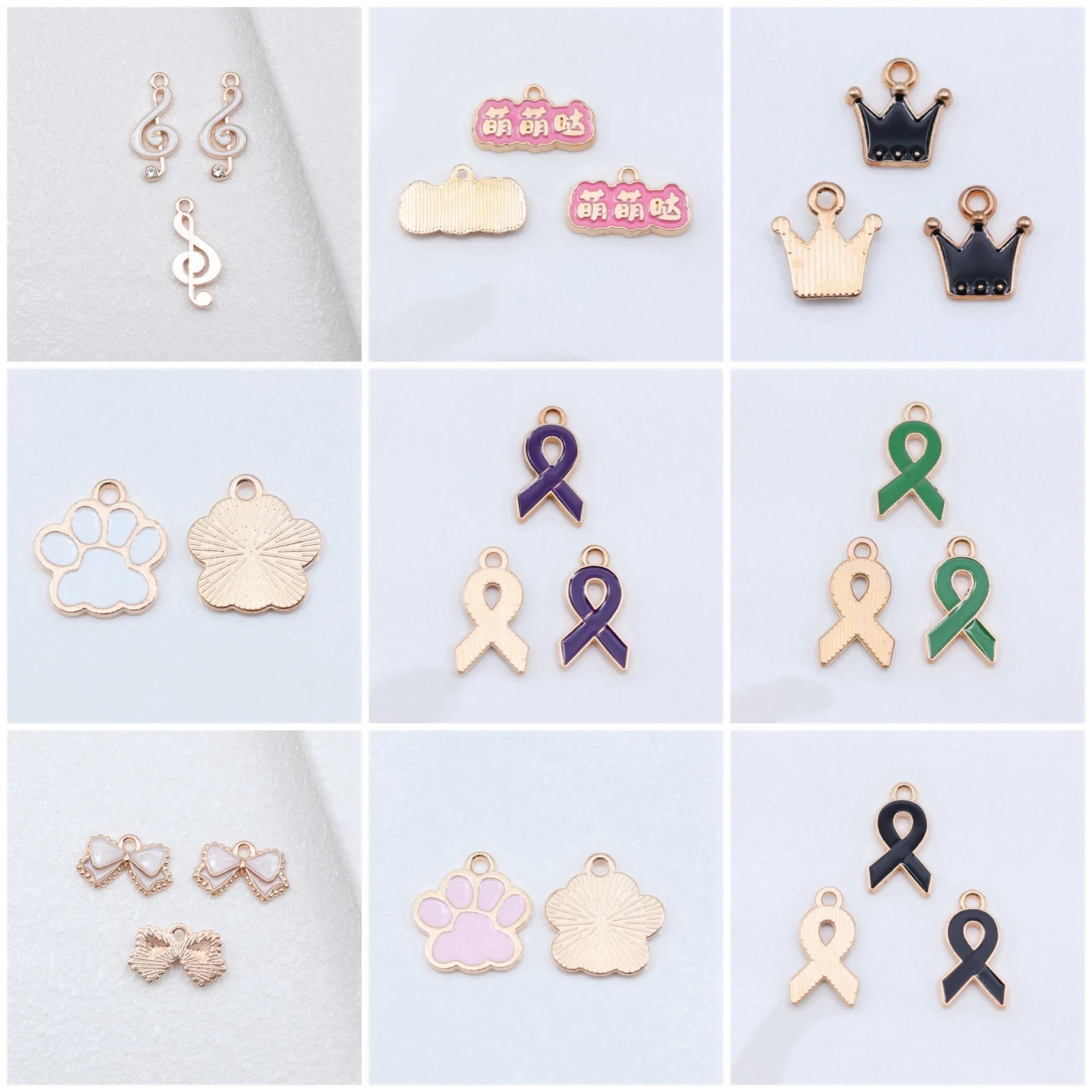 KC Gold Alloy Graduation Party Enamel Charms Pendant Holiday For Necklace Earring Keychain Craft Supplies