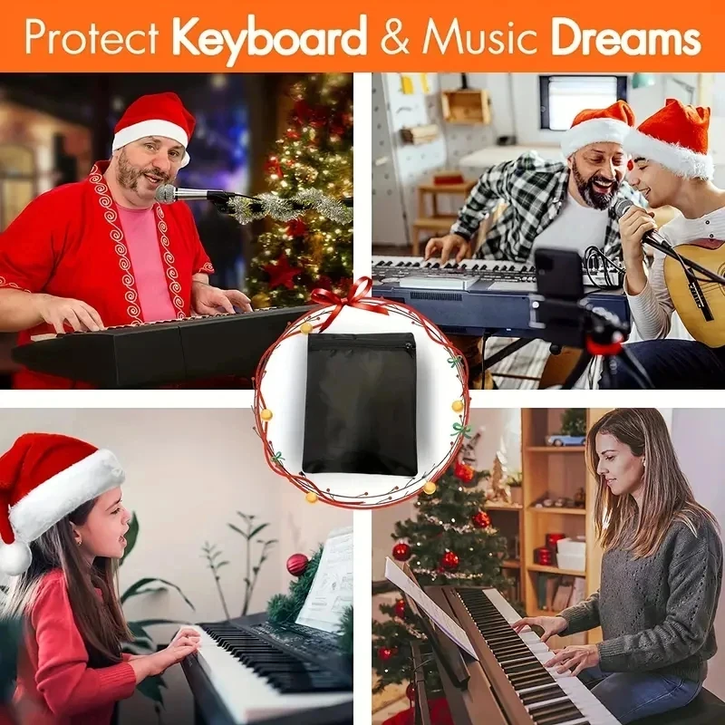 61\\88 key Keys Piano Keyboard Dust Cover Adjustable Breathable Heat Radiationd Piano Keyboard Covers for Digital Electric Pianos