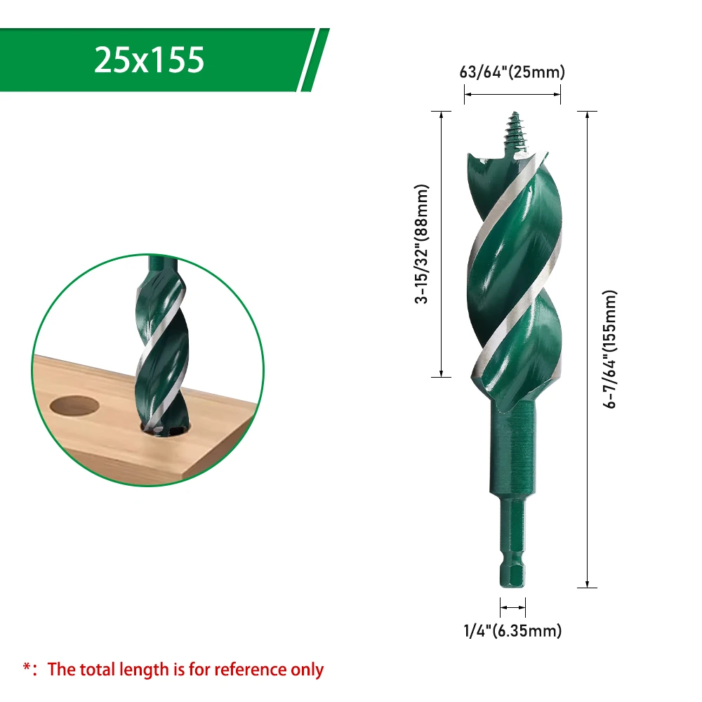 LAVIE 3-Schneiden-Senkbohrer 6-35mm, 155/230mm Länge, Elektrowerkzeug-Zubehör für Holzbearbeitung & Lochvergrößerung – Detail 19