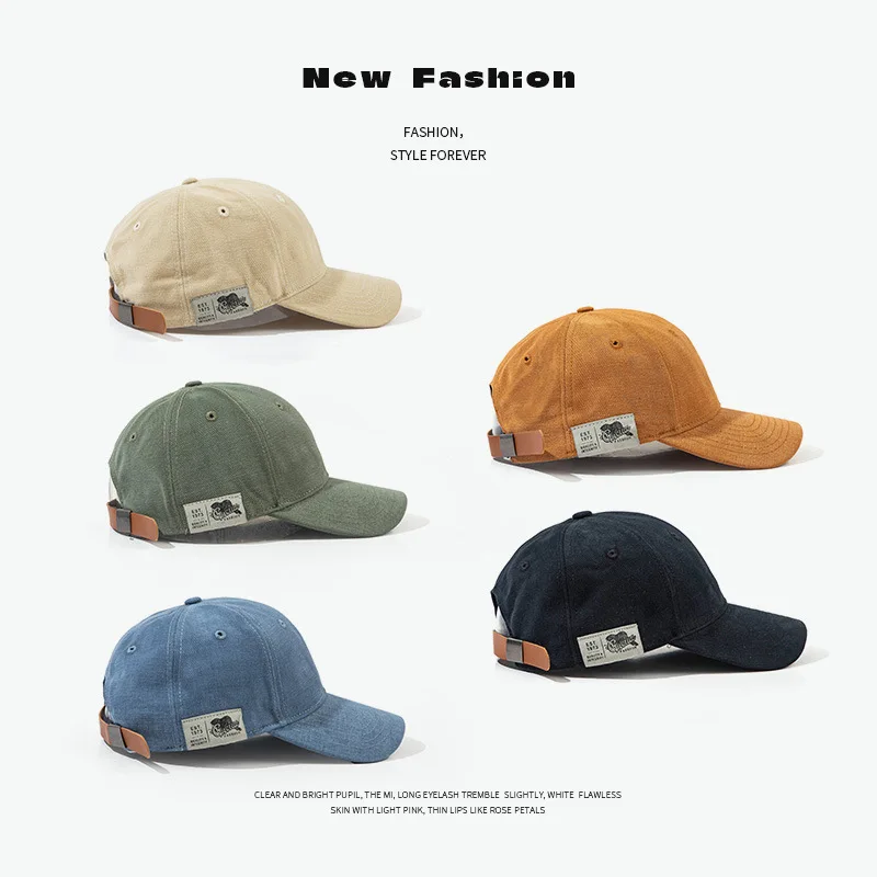 Men Women Solid Color Side Patch Soft Top Baseball Cap Fashion Casual Streetwear Visor Hat Outdoor Sports Sun Protection Unisex
