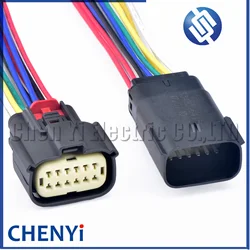 12 Pin Auto Headlight Plug Female male Connector wiring harness plug 33472-1201 33482-1201 For Ford Focus Mondeo Buick Chevrolet