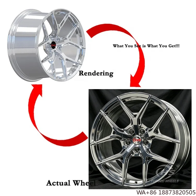 Custom Forged Wheels Rendering Design 3D Drawing Service for Racing Passenger Car
