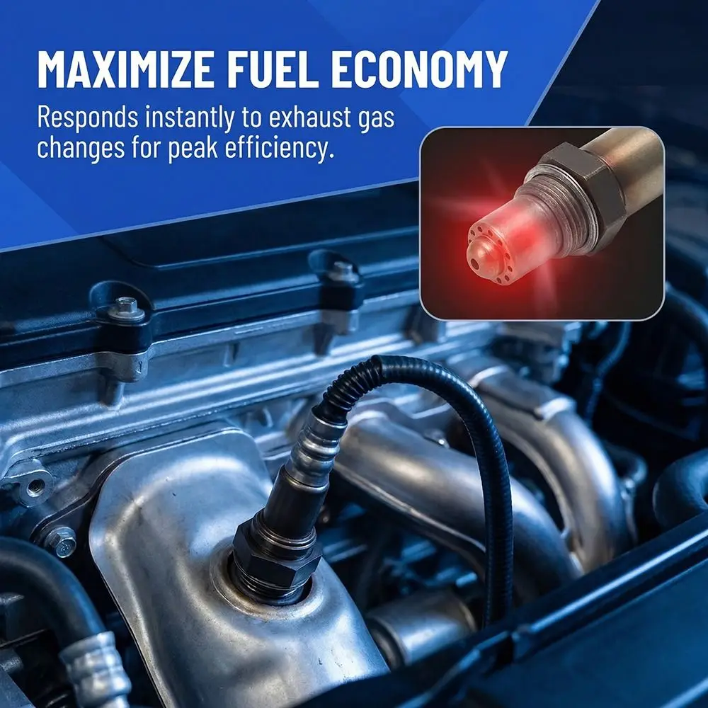 

Universal Air Fuel Ratio Oxygen Lambda Sensor Metal High Resolution Oxygen O2 Sensor Wide Measuring Range Versatile