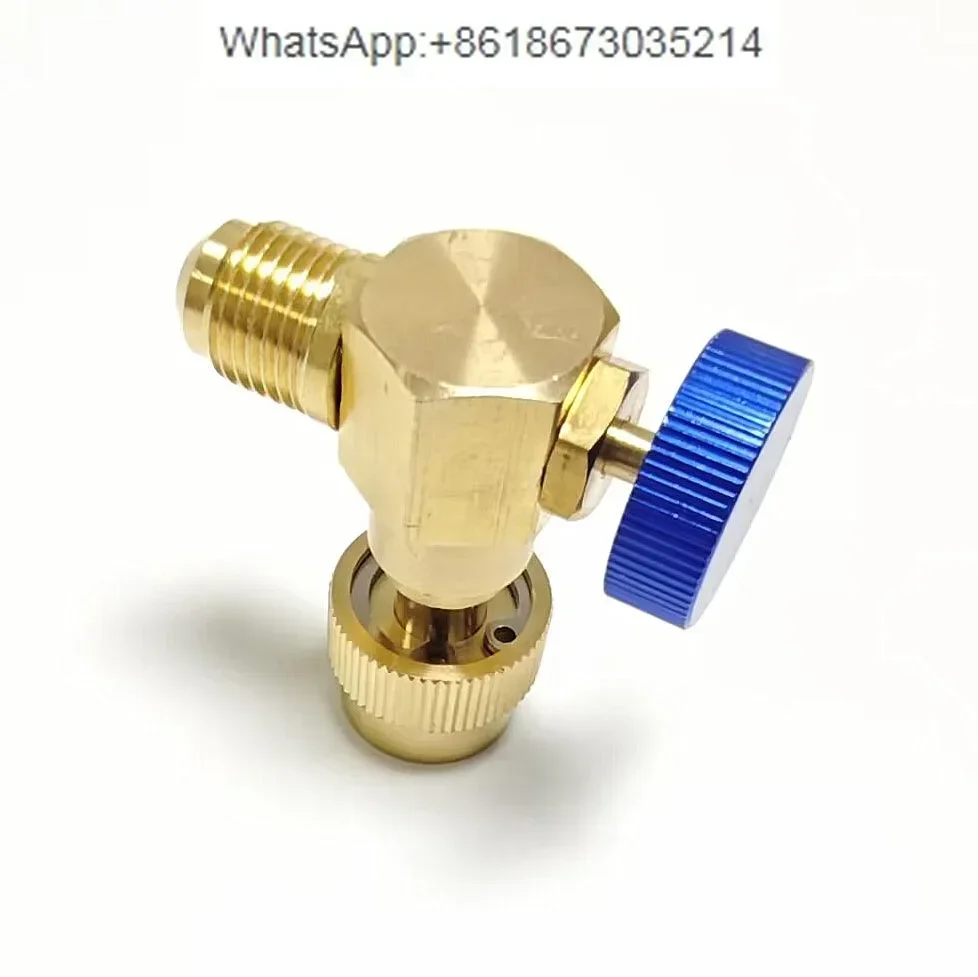 Air conditioner 90 degree refrigerant   valve R410A refrigeration system maintenance tool right angle fluoride safety valve