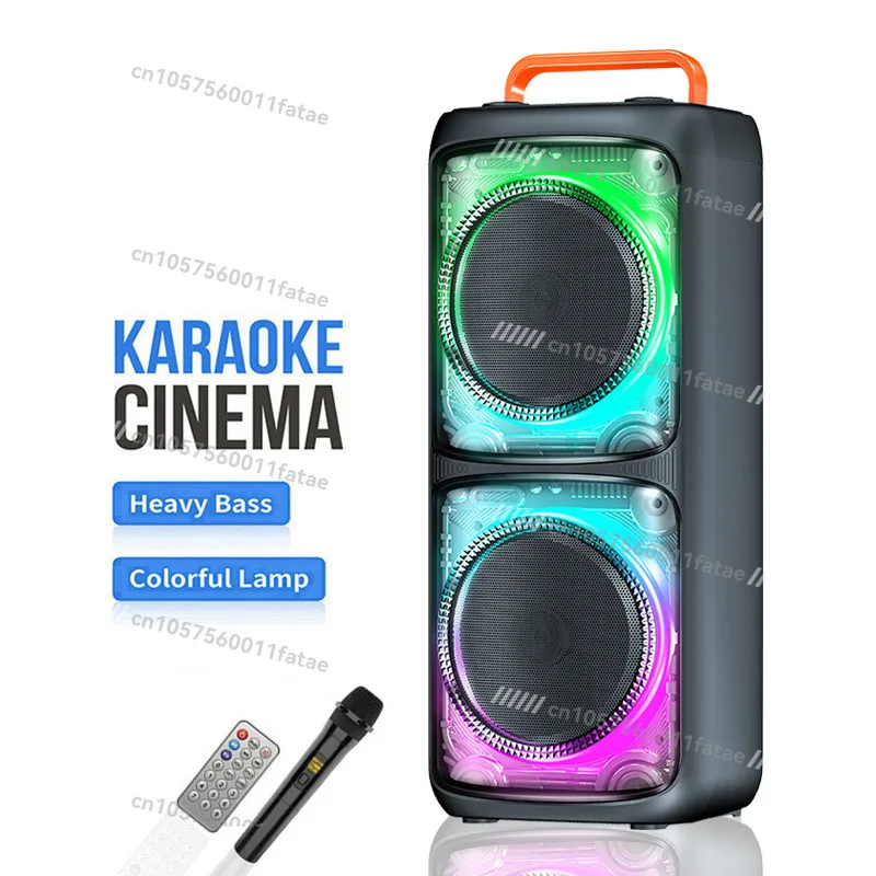 Double 8-inch High-power Lantern Bluetooth Speaker, Portable Outdoor Karaoke Stereo ZQS8290