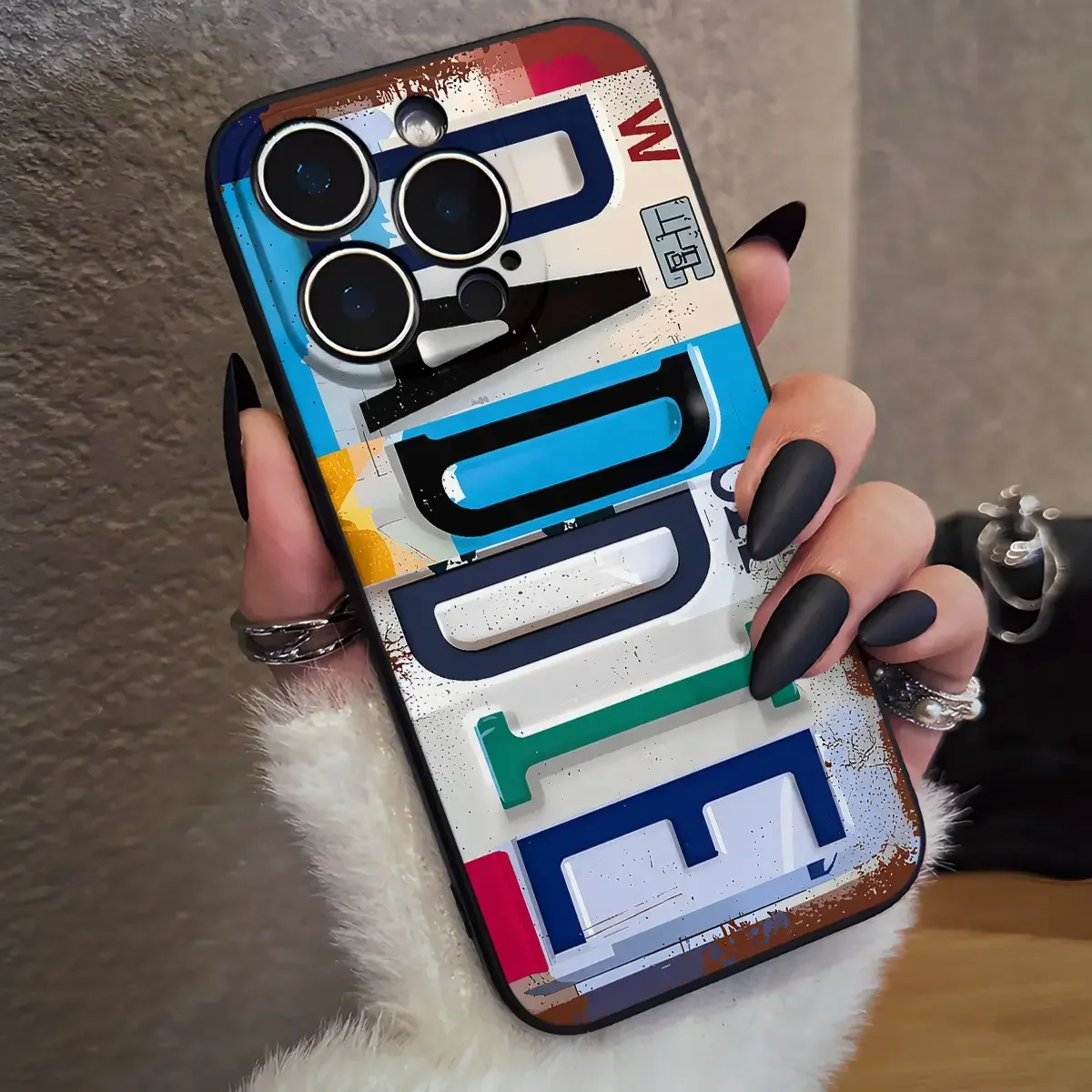 BADDIE patterned TPU shockproof soft case with licenS/XSse plate design, compatible with iPhone 17/16/15/14/13/12/11 series