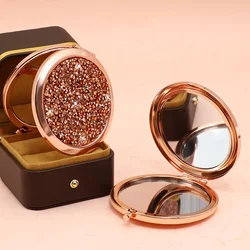 Mini miroir de poche de maquillage personnalisé Bling