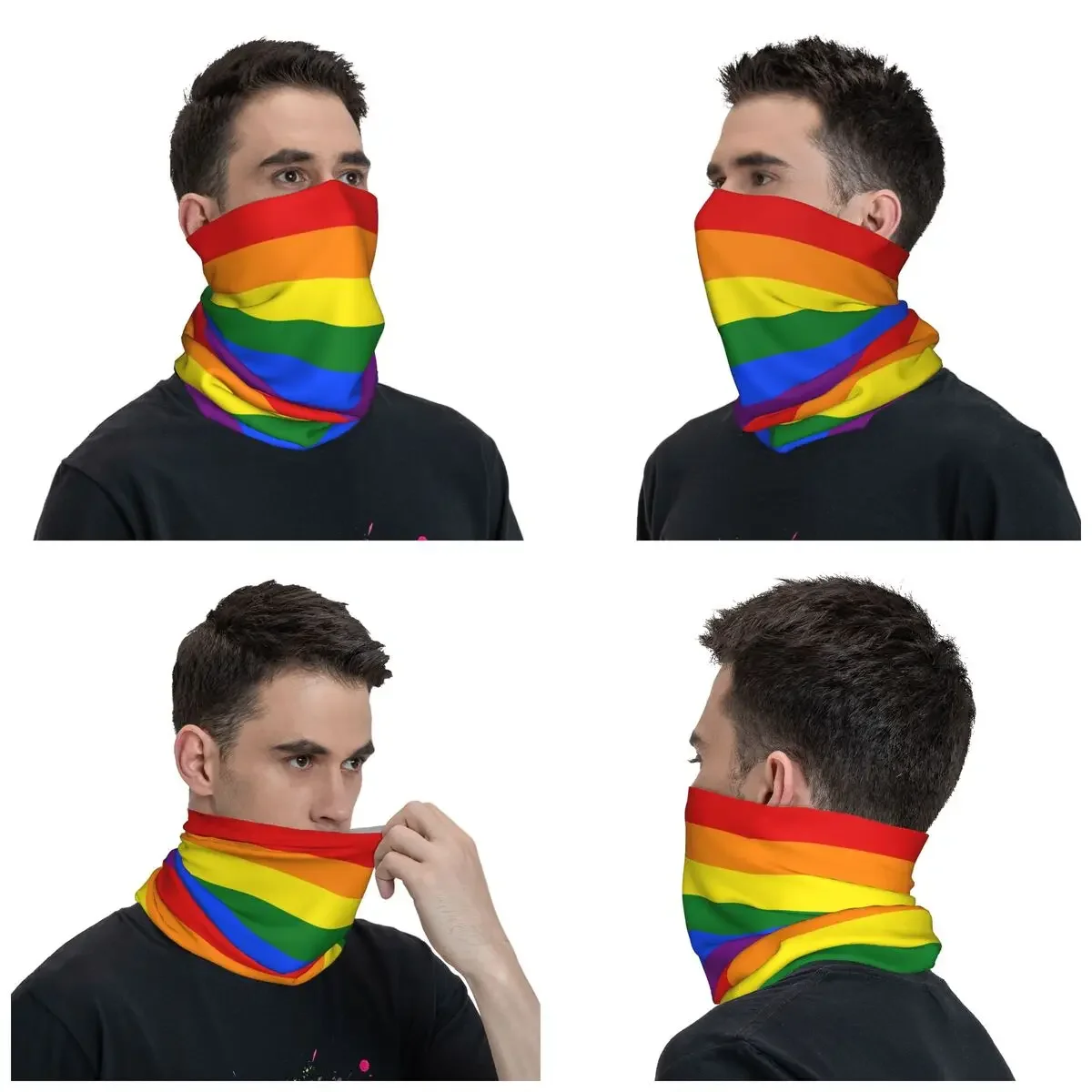 Gay Pride Rainbow Flag Lgbt Bandana Neck Cover Printed Balaclavas Wrap Scarf Multi-use Cycling Running Unisex Adult Winter