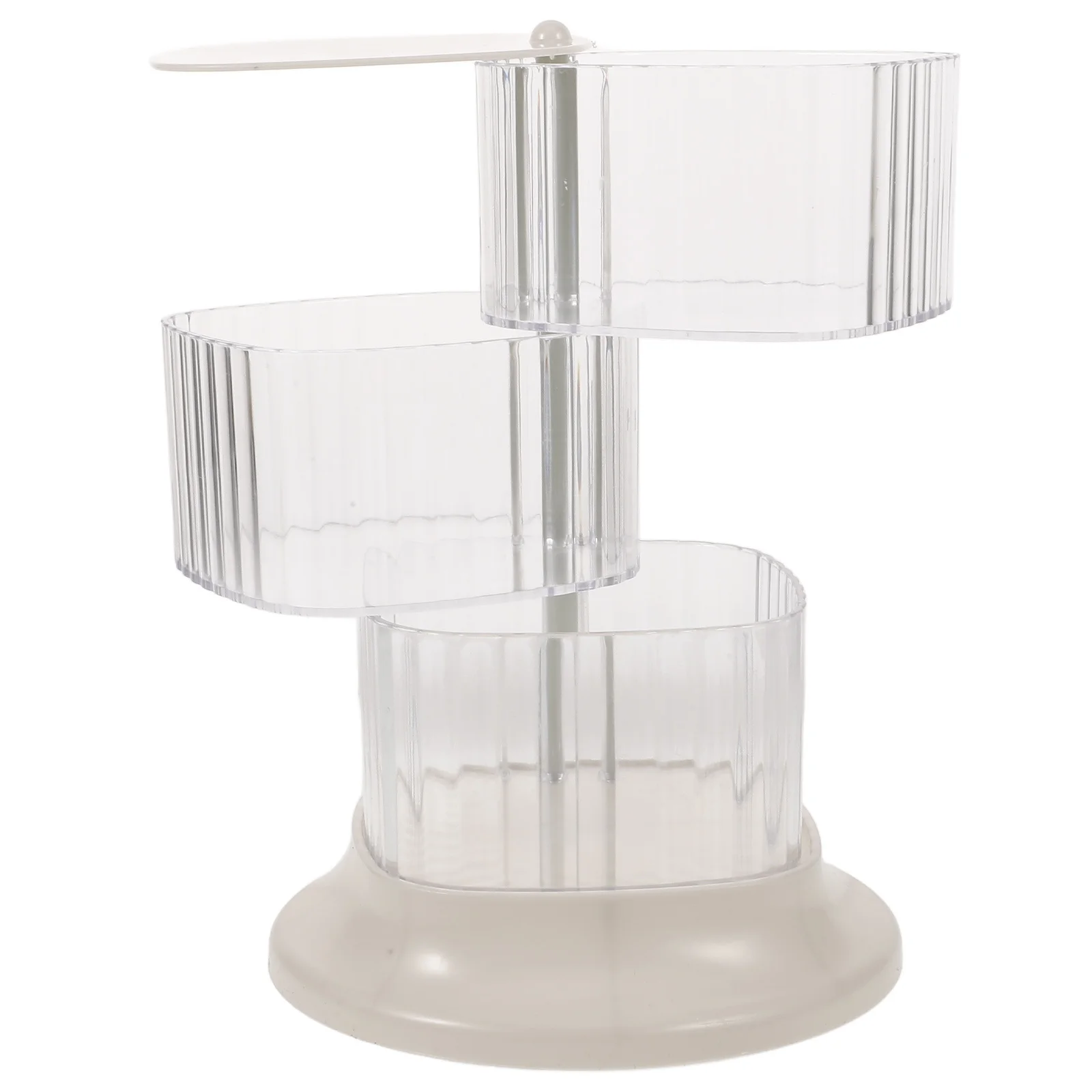 منظم مجوهرات دوار متعدد الطبقات صندوق تخزين شفاف أقراط قلادة سوار عرض موقف هدية للنساء