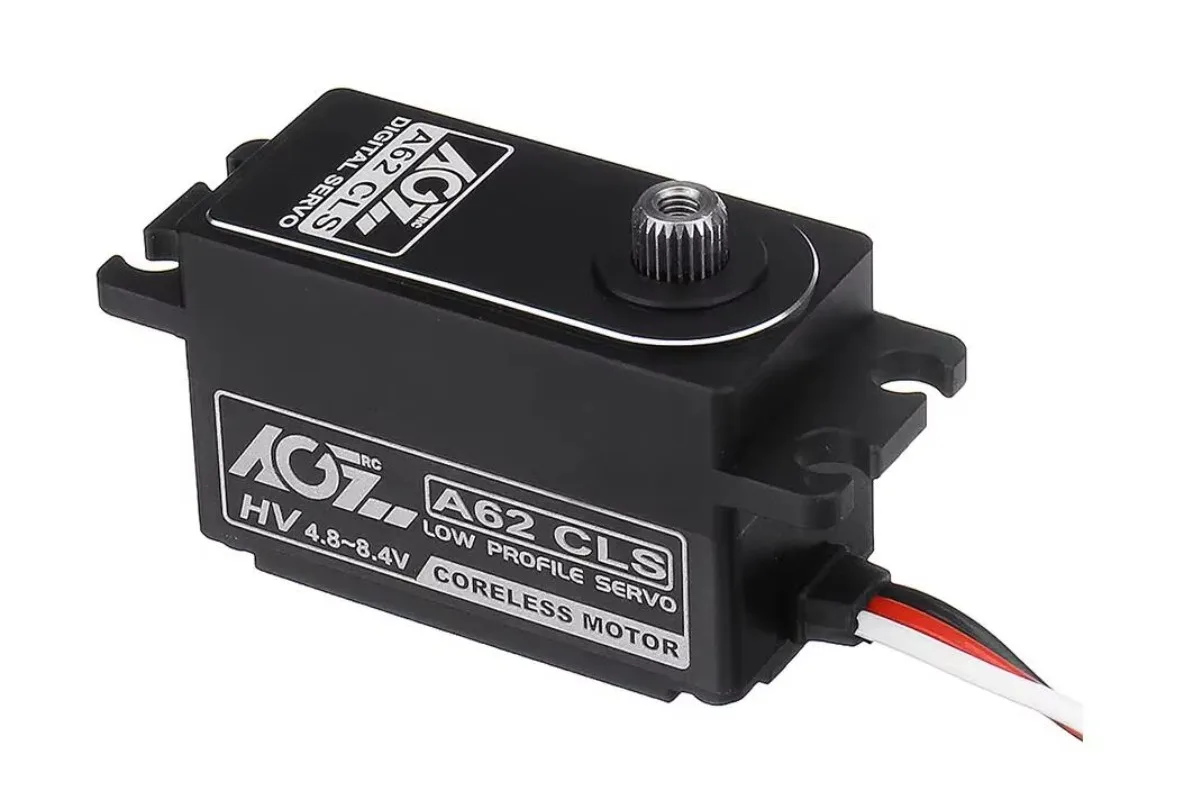 AGF A62CLS HV programable de perfil bajo 14kg CNC sin núcleo Metal Gear Servo Digital de cuerpo corto para coche RC 1:8 1:10