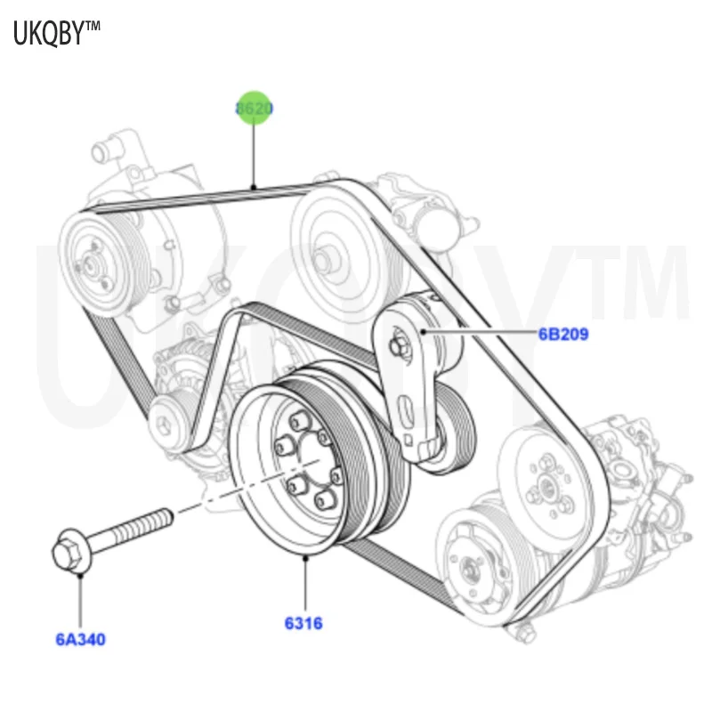 La nd Ro ve r Sp or t Ra ng e Ro v er 2010-2013 LR012625 Belt