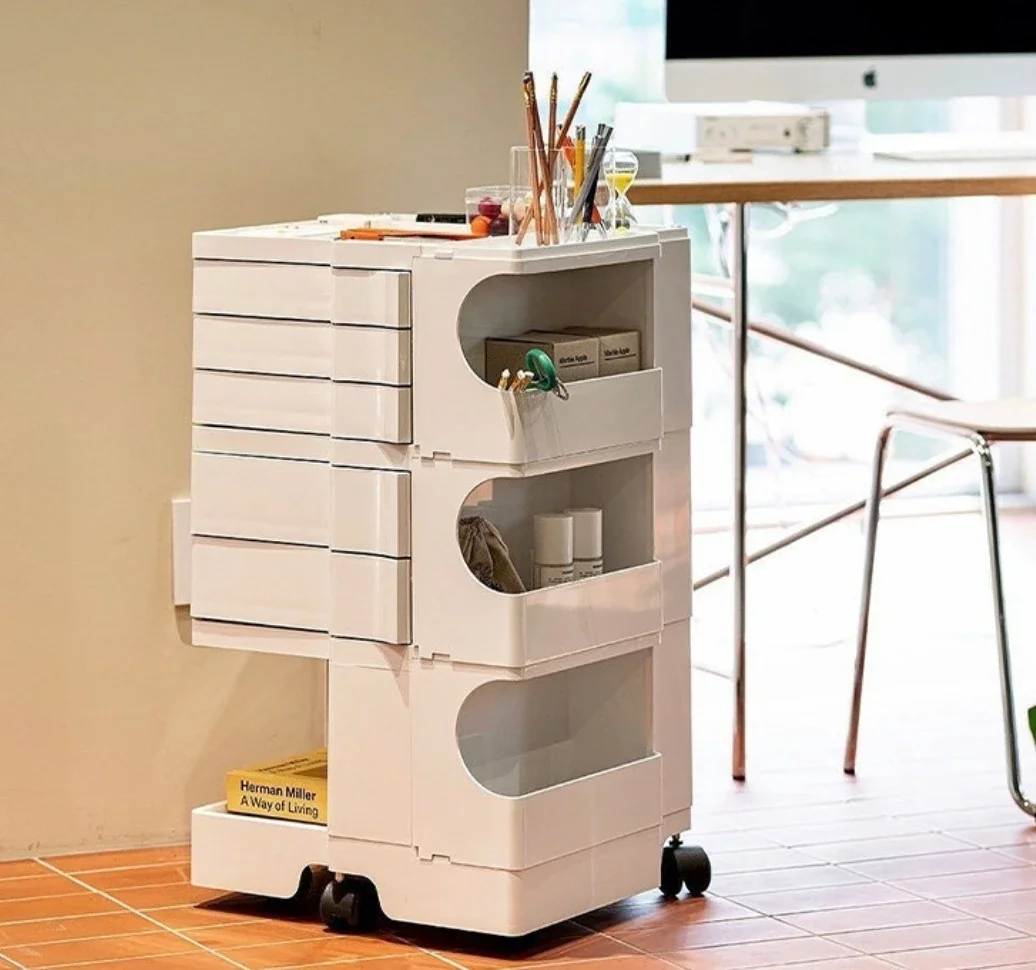 y Nordic storage rotating cabinet Creative makeup storage Bedside table snack cabinet Multi-layer storage cabinets