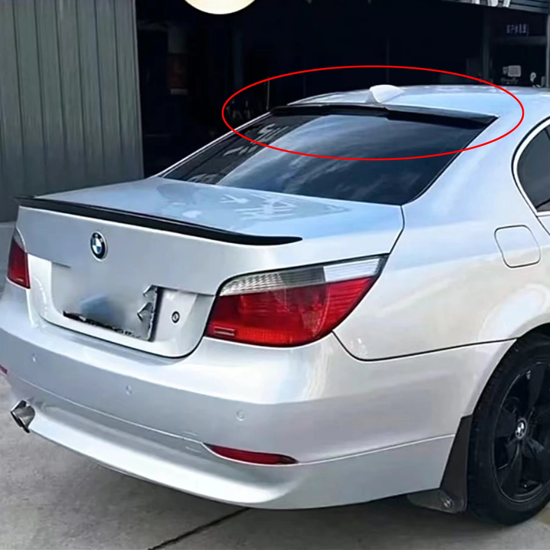 For to BMW E60 2004 05 06 07 08 09 10 Rear Window Roof Spoiler Fender Modification Kit 520i 525i 530i 535i