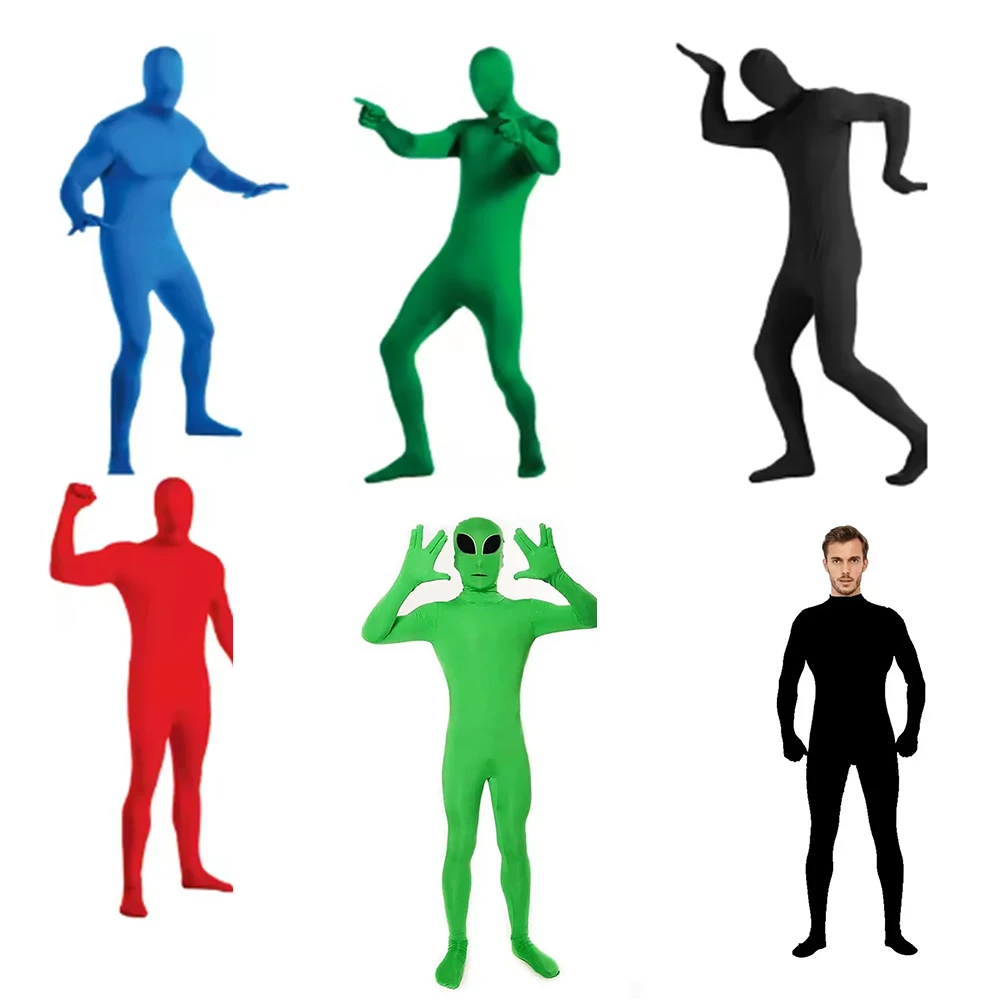 

Одежда для косплея на Хэллоуин, невидимый плащ, ночной комбинезон ниндзя для взрослых, детский облегающий костюм зентай-невидимка для всего тела