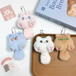 Cute Small Cat Plush Toy Cartoon Kitten Pendant Soft Stuffed Doll Keychain Car Key Ring Backpack Bag Decor