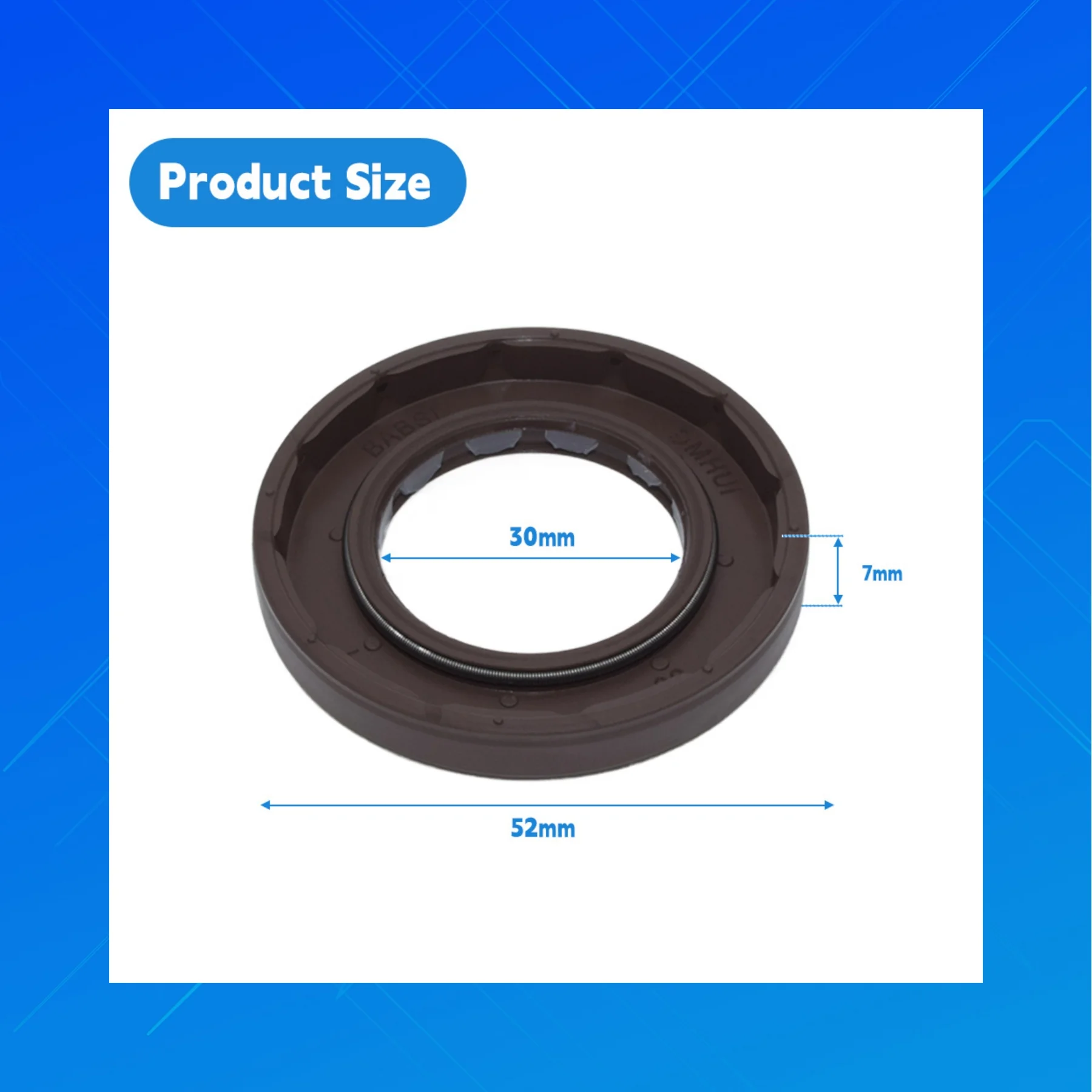 

High-quality fluororubber oil seal,30*52*7mm, BABSL style oil seal, is a dependable option for hydraulic pump motors Size30x52x7