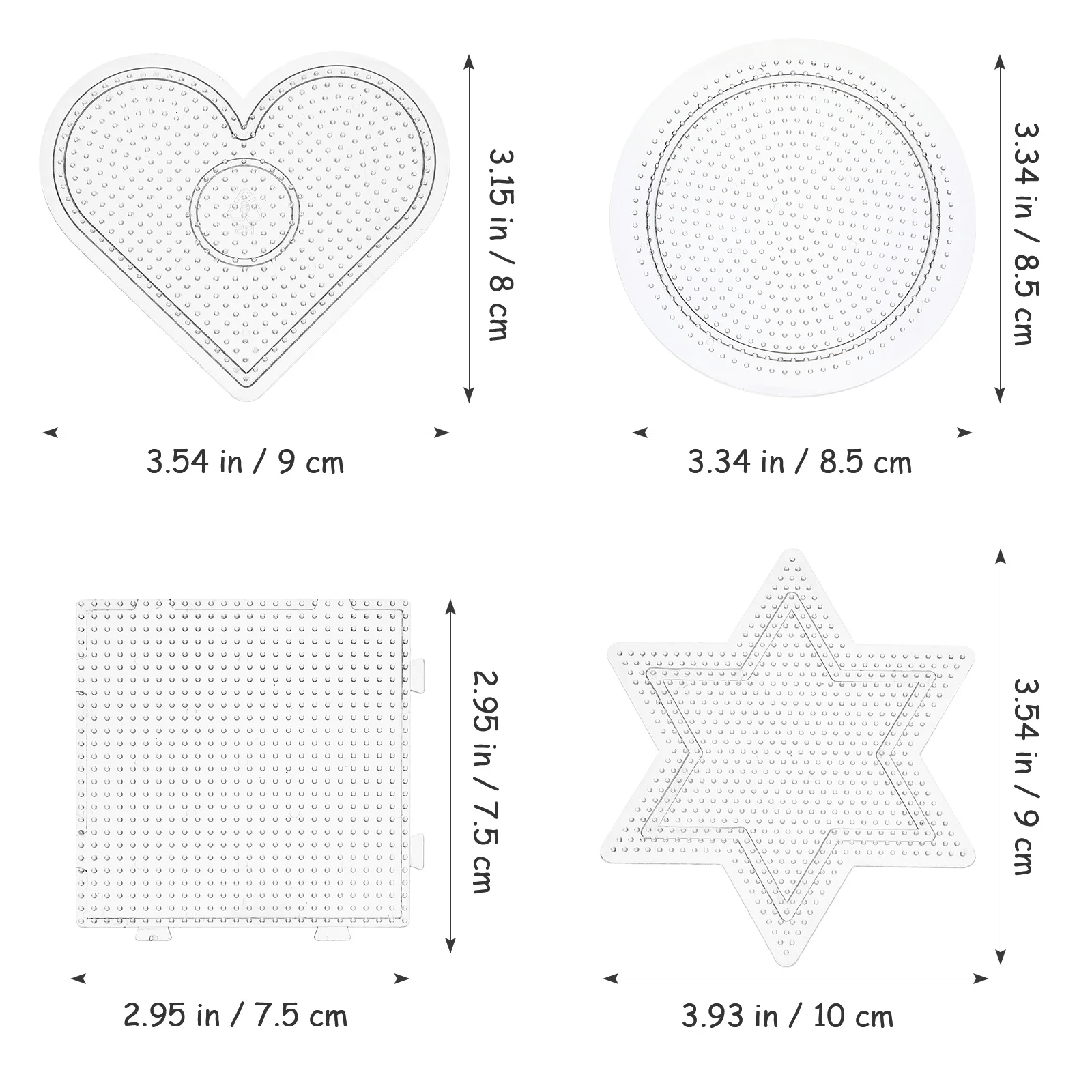 4 pezzi 26mm perline fusibili schede forate in plastica trasparente strumento educativo fai da te per bambini perline artigianali