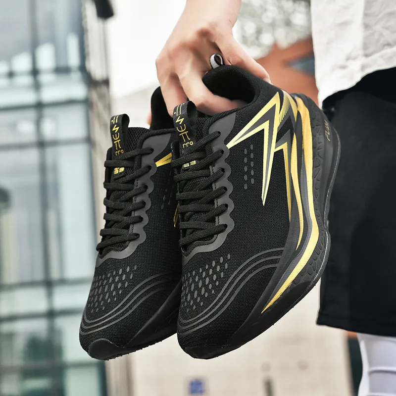 

Summer New Fashionable Comforta Sports Shoes Marathon Lace Up Anti Slip Running Shoes Rebound and Wear-resistant Walking Shoes