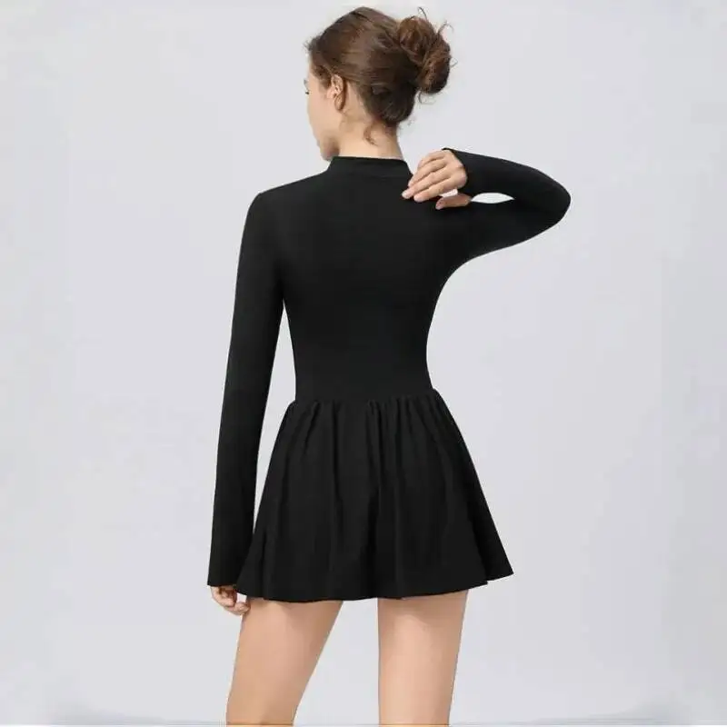 

Женское платье-стойка для йоги телесного цвета в стиле S Cloud, антибликовое платье для похудения, спортивный костюм для бега и отдыха на открытом воздухе