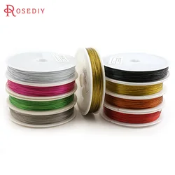 0.3MM 0.38MM 0.45MM Black Color Steel with Plastic Cover Soft Metal Wire Diy Jewelry Making Findings Accessories
