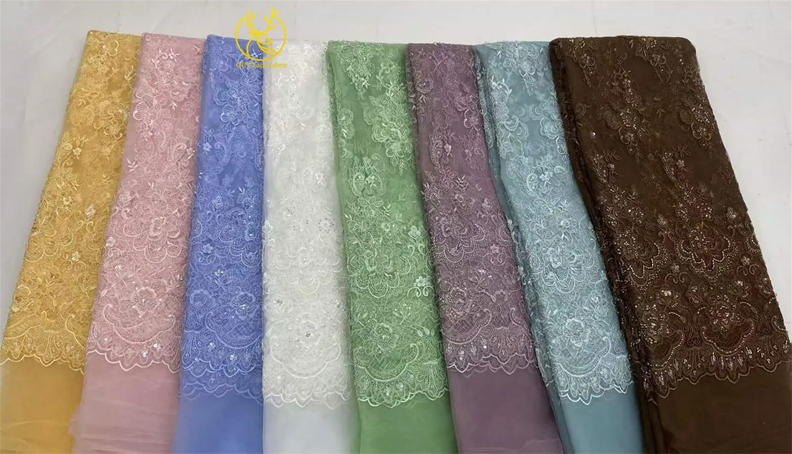 Neuer Stil Pailletten Perlen Stickerei Tüll Spitze Hochwertiger Französischer Netzstoff für 2026 Nigerianisches Braut-Abendkleid Nähen – Detail 21