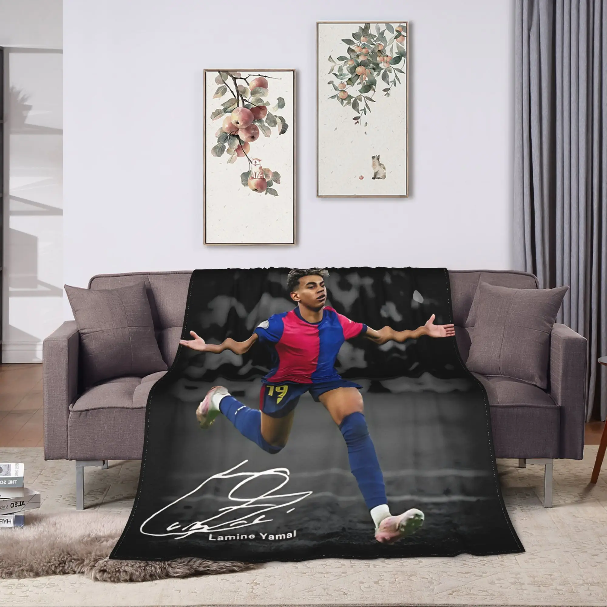 Lamine Y-Yamal  Blankets  Camping Flannel Throw Blanket For Home Decor Soft Design Quality Bedspread Gift Idea