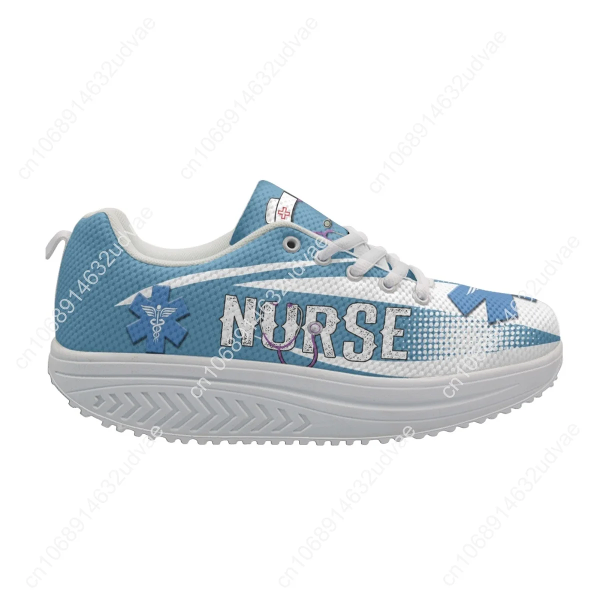 Nurse Shoes Paramedic EMT EMS Pattern Women Lace-up Swing Sneakers Comfortable Autumn Platform Shoes Tenis Feminino