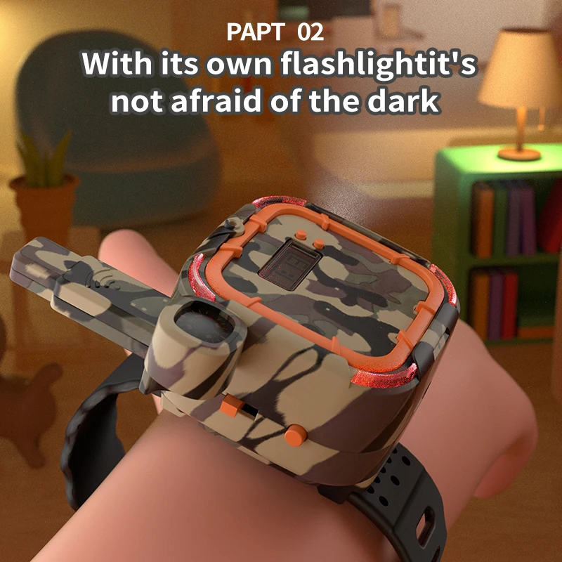 子供用充電式トランシーバー、懐中電灯付き双方向ラジオトランシーバー子供用長距離、インターホンおもちゃ2個パック