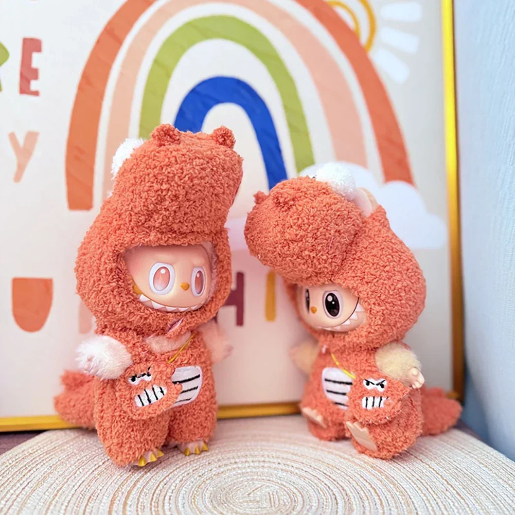 

Одежда для куклы-крокодила Labubu, модная одежда, комбинезон, чехол на голову, аксессуары для кукол, милые украшения, маленькая одежда