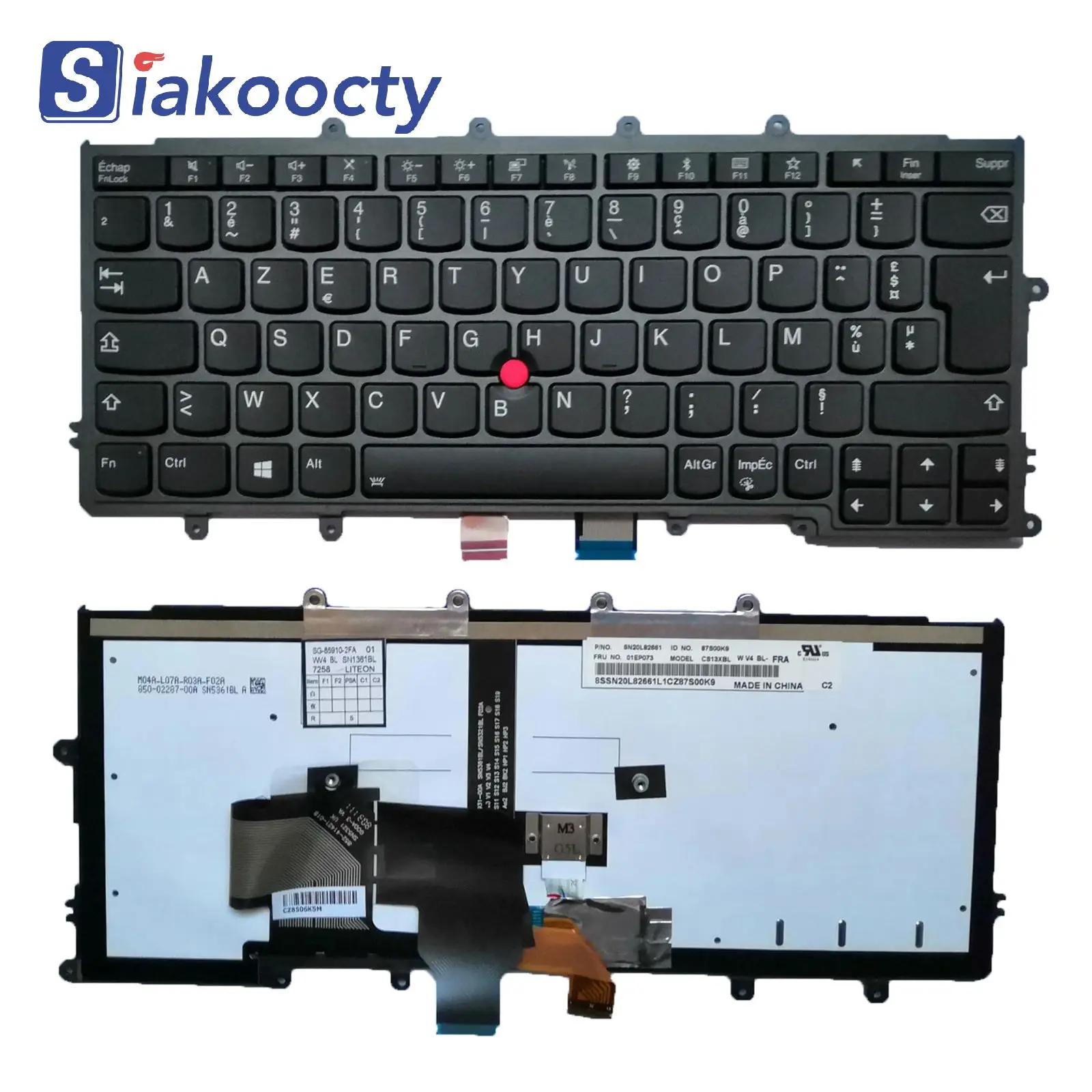 New FR Backlit Factory wholesale laptop keyboard for IBM ThinkPad X270(20K5 20K6 20HN 20HM)/A275(20KC 20KD) Laptop Clavier