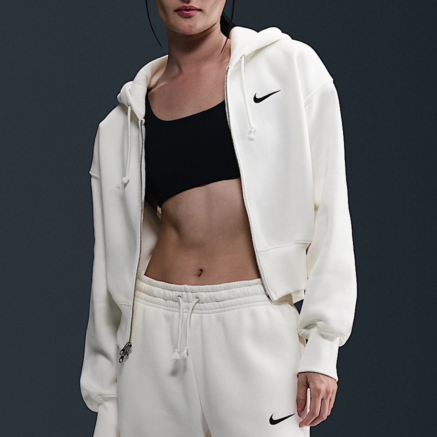 Nike Official Women's Fleece-Lined Warm Short Hooded Jacket HJ0941-133