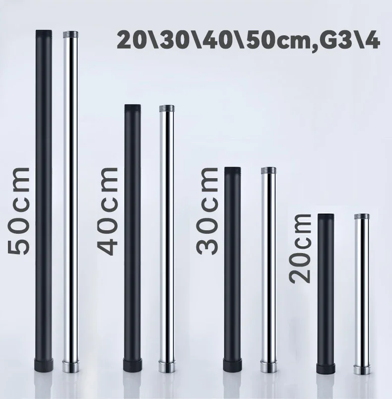 Shower Set Bathroom Extender Shower Holder Shower Slide Bar 20/30/40/50cm Copper Plating Extension Rod Accessories