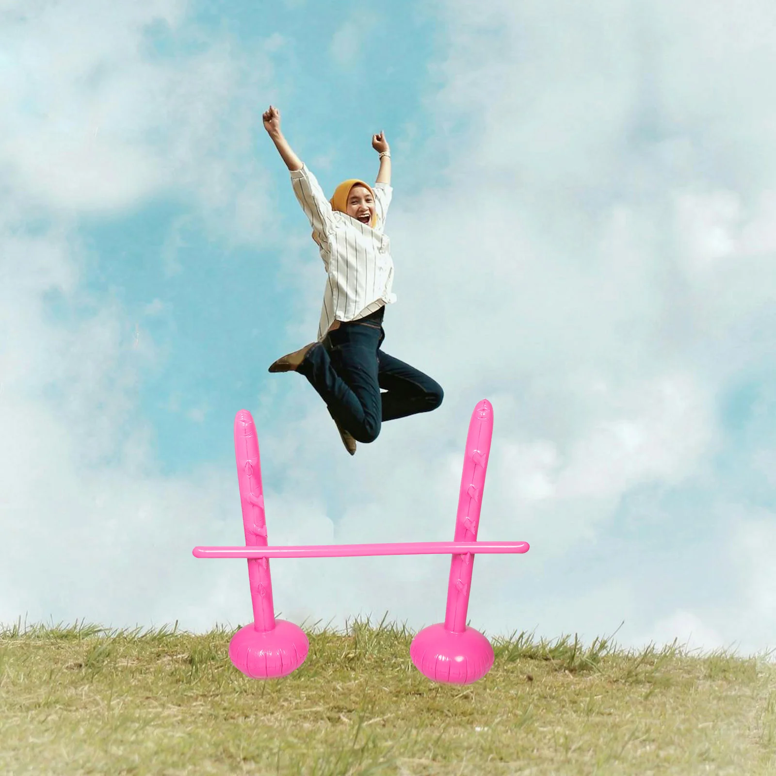 Palo inflable de salto alto, juegos de fiesta de verano, Carnaval para adultos, piscina de palos Limbo de Pvc