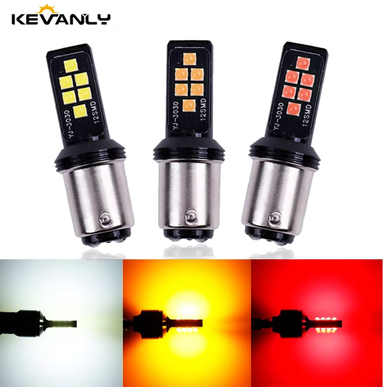 

1PCS NEW W16W W21W P21W PY21W W21/5W T15 T20 LED 7440 7443 1156 BA15S BAU15S 3030 12SMD For Turn Signal Light brake light