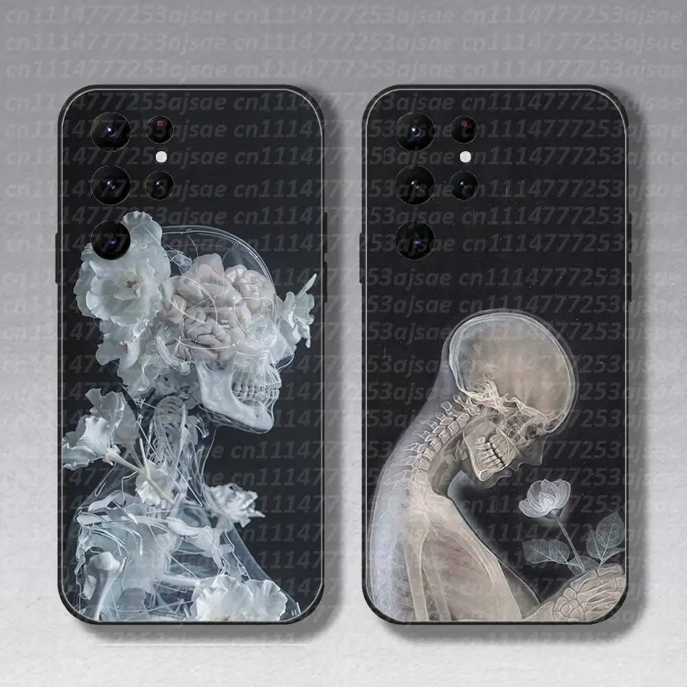 Medical Human Anatomy  Phone Case For Samsung S10,S21,FE,S21,S26,S25,S24,S23,Ultra,S9,S22,Plus Black Shell Cover