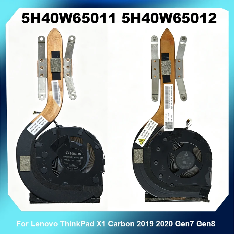 CPU Cooling Fan Heatsink Assembly For Lenovo ThinkPad X1 Carbon 2019 2020 Gen7 Gen8 5H40W65011 5H40W65012 Radiator
