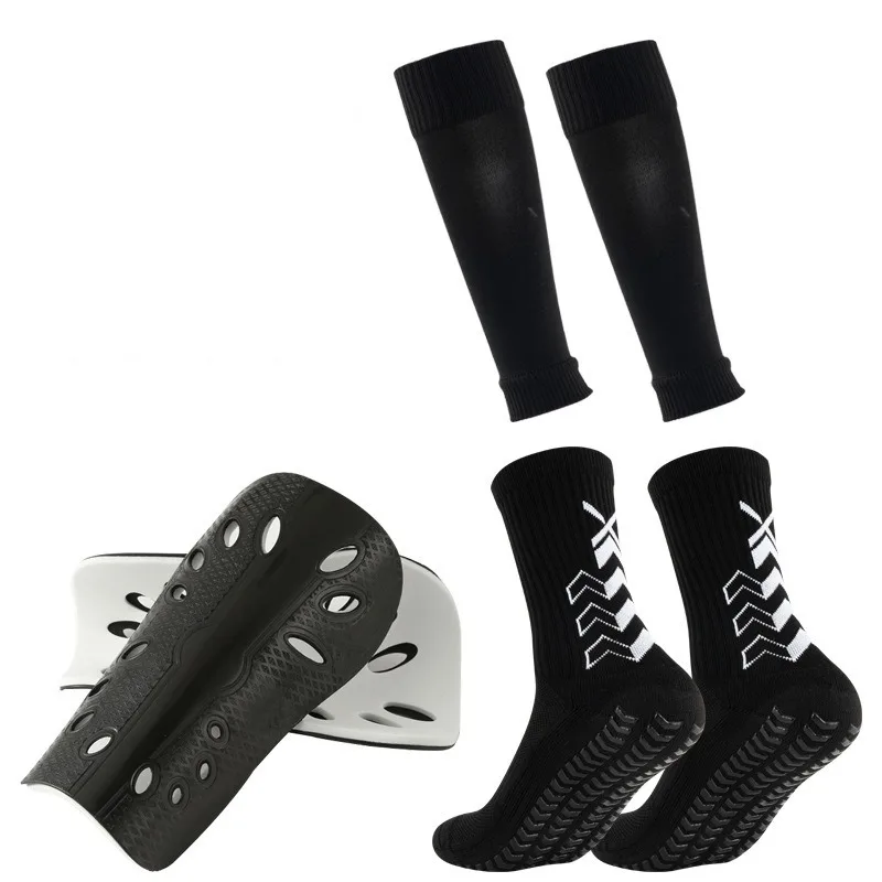 

Football Training Protector Set Breathable Sports Socks Anti-collision Shin Cushion Shank Sleeves Adults Soccer Protective Gear