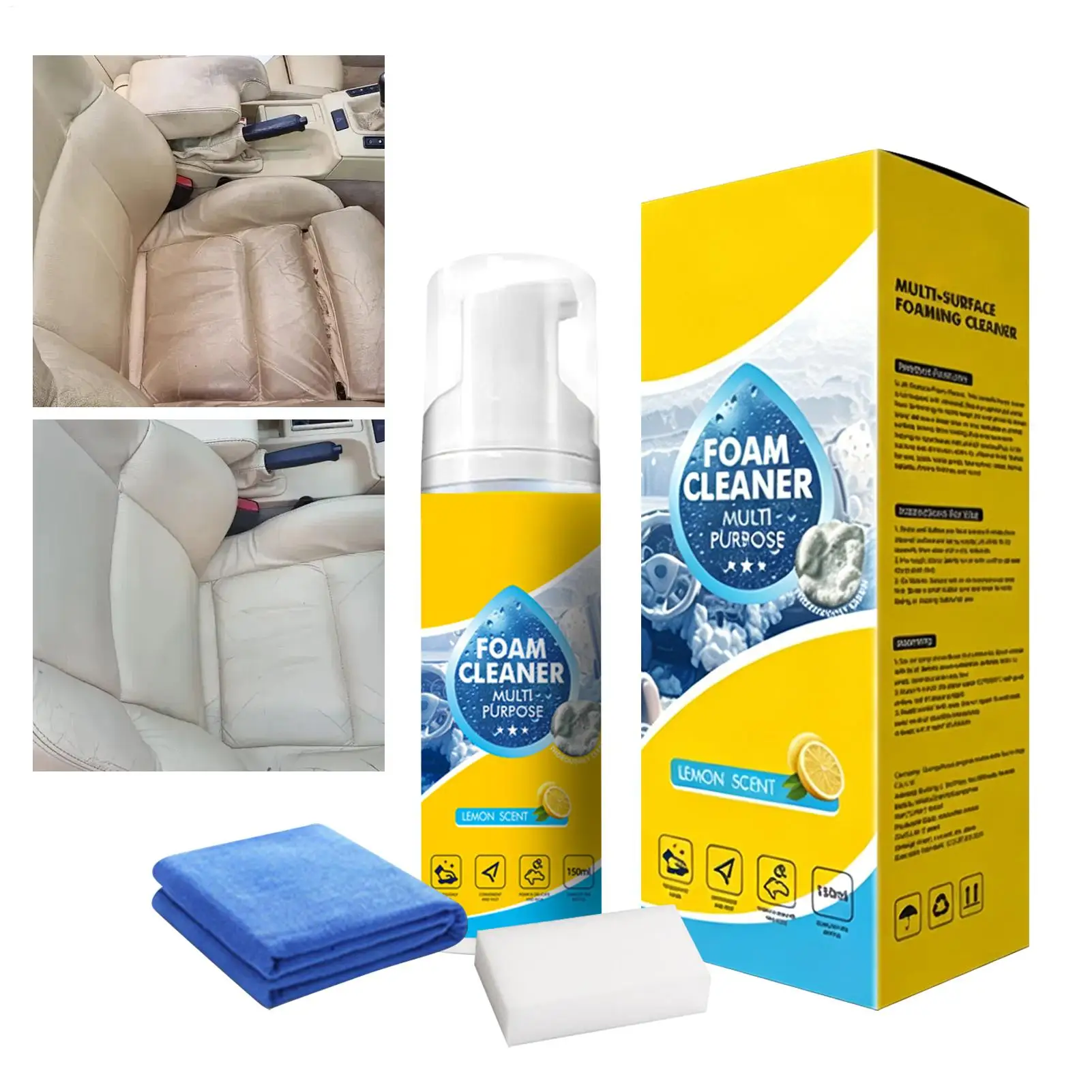 

Multipurpose Foam Cleaner Stain Cleaning Removal Car Foam Cleaner for Home Interior Kitchen Sink Sofa Wall Seat