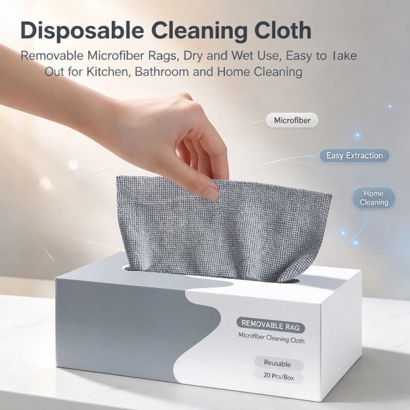 Water Absorbent Lint Free Pull Out Cleaning Cloths Disposable Reusable Kitchen Dish Wipes Weekly Use Dishcloth