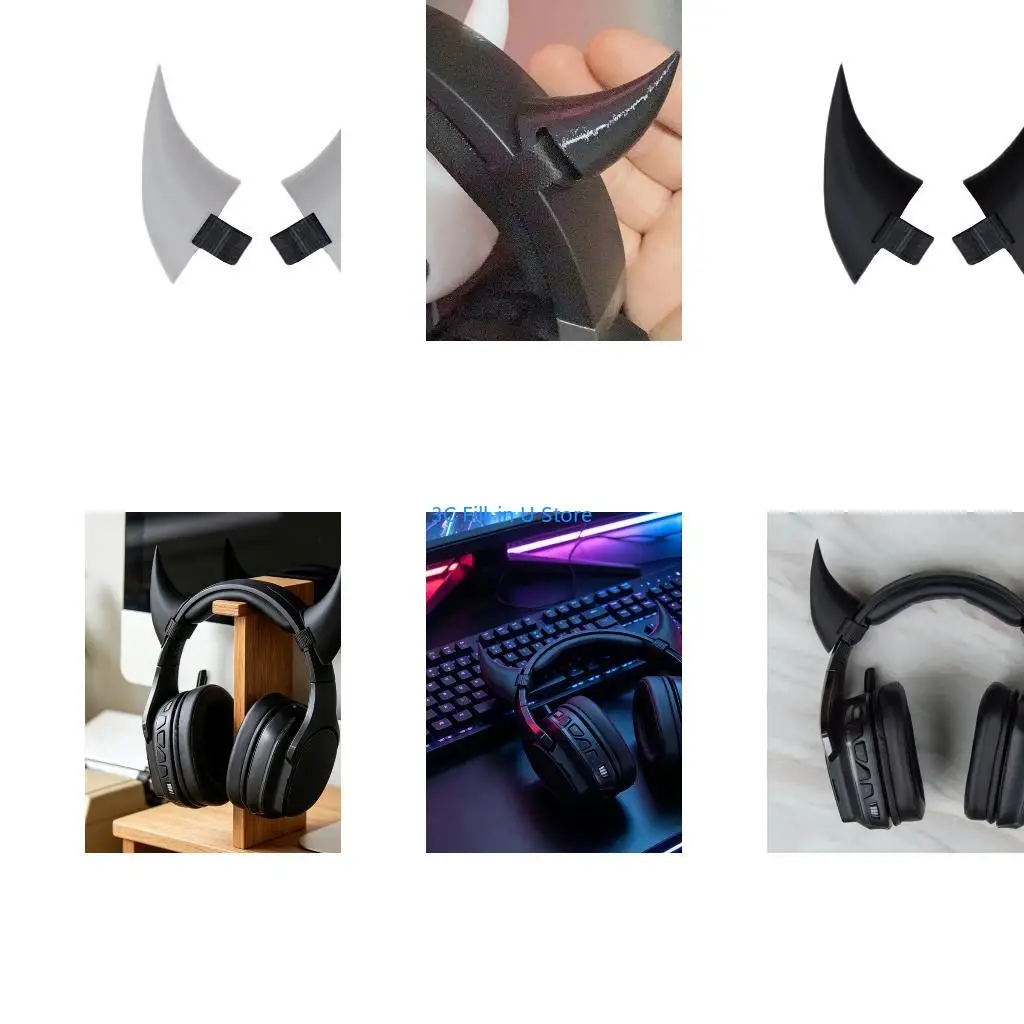 G8TA Einzigartige Gothics Dämonen Teufel Ohr Headsets Dekoration für Halloween und Rollenspiele