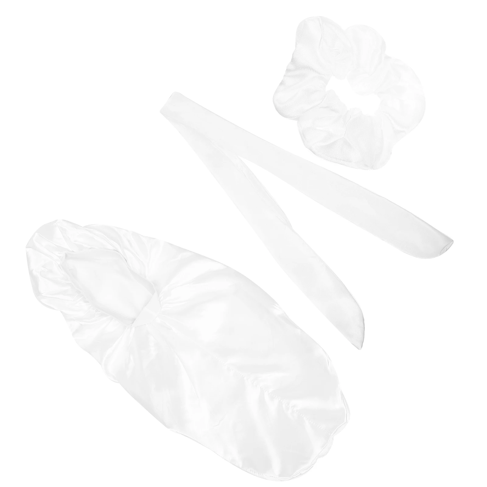 

1Set Long Tube Sleeping Hat Women Satin Hair Beauty Cap Reusable Soft Lightweight Sleepwear Home Wear Gift for Family Friend