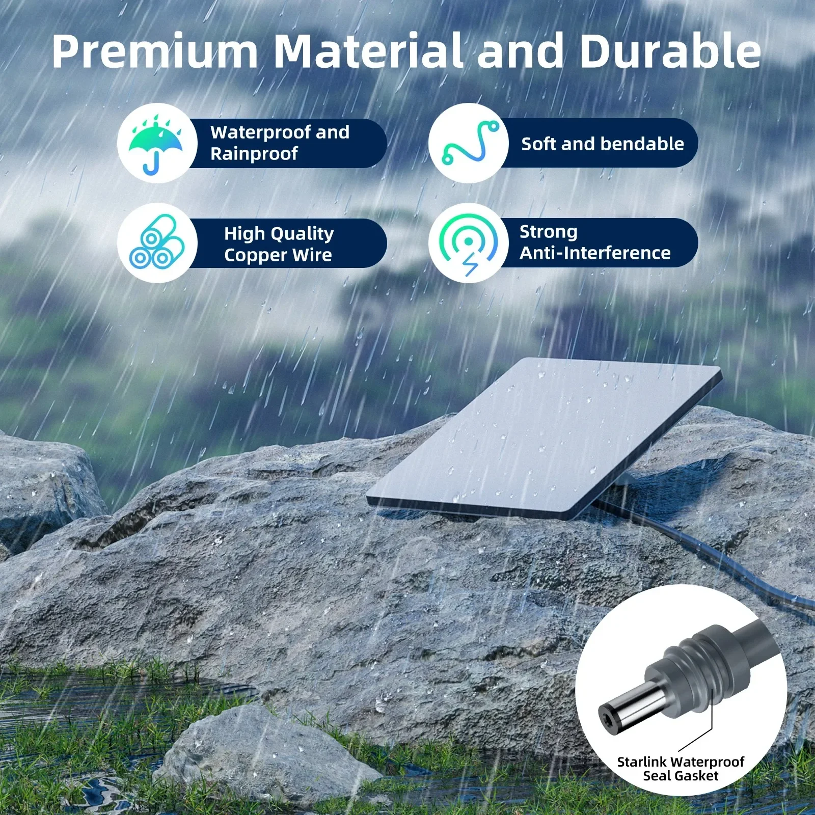 B04B-Neue Stromkabel Für Starlink Mini DC Zu DC Power Kabel Power Kabel Heavy Duty Wasserdichte DC Verlängerung Kabel ﻿
