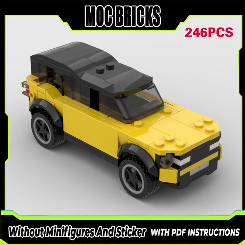 

City Car Model MOC Building Bricks Yellow Sporty Off-Road Truck Modular Technology Gifts Holiday Assemble Children Toys Suit
