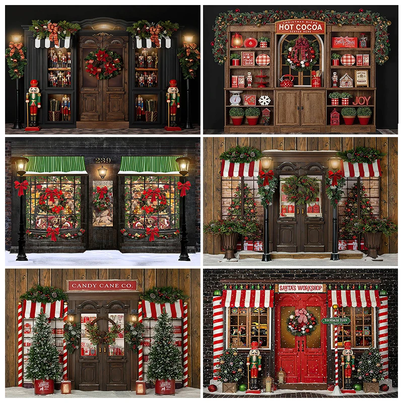 

Christmas Store Background For Photo Studio Xmas Gifts Holiday Party Kids Portrait Banner Family Party Photography Backdrop