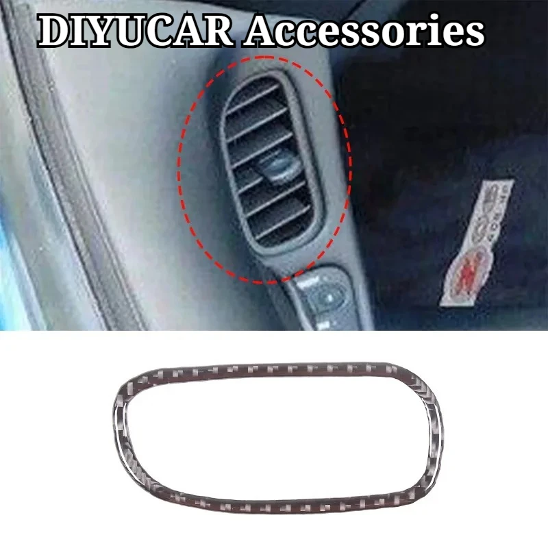 For Chevrolet Corvette C5 1998-2004 Soft Carbon Fiber Car Front Driver's Side Door Air Outlet Frame Trim Interior Accessories
