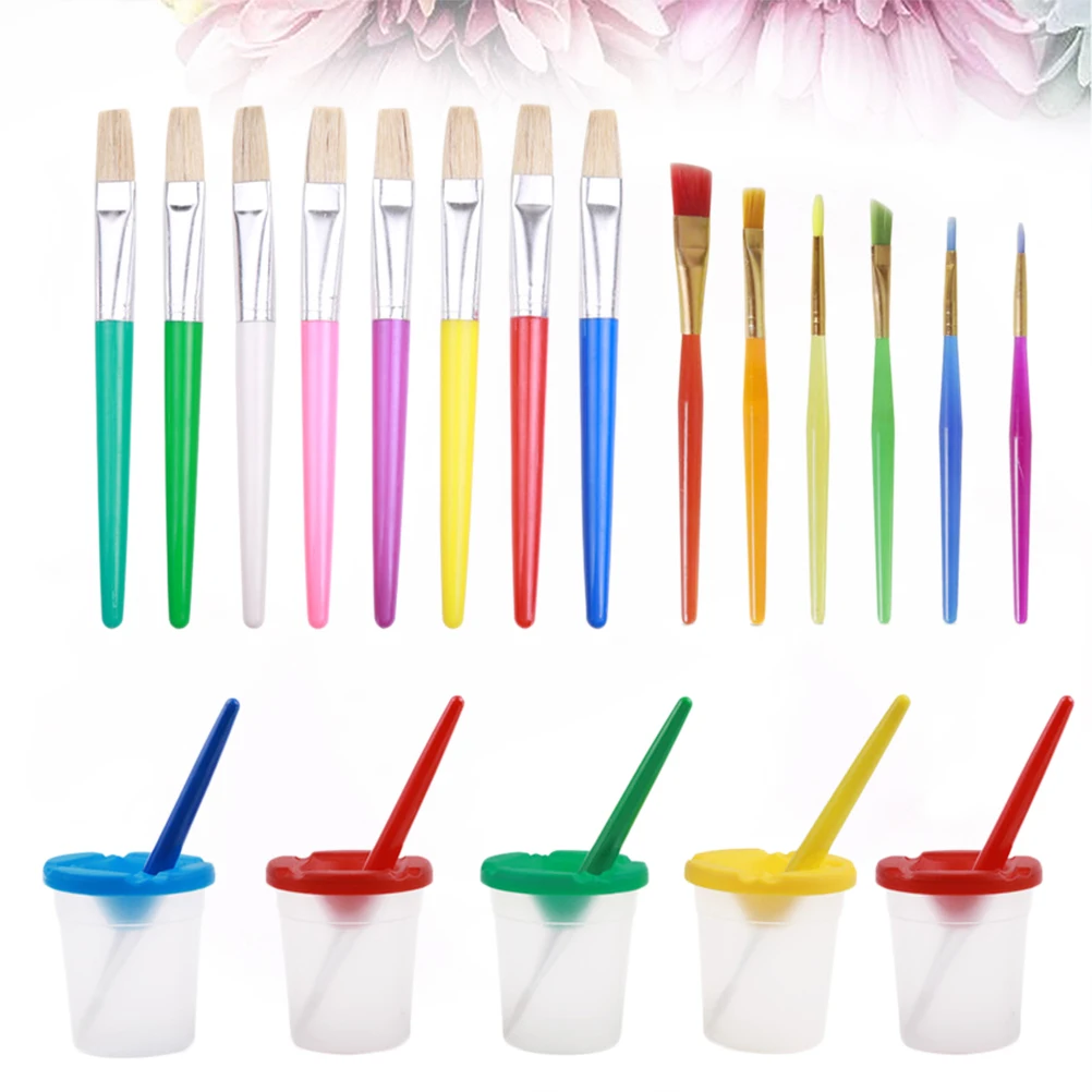 

19 Pcs Graffiti Paint Brush Set Paint Brushes 8 Irregular Brushes Watercolor Kit Art Class Home Use