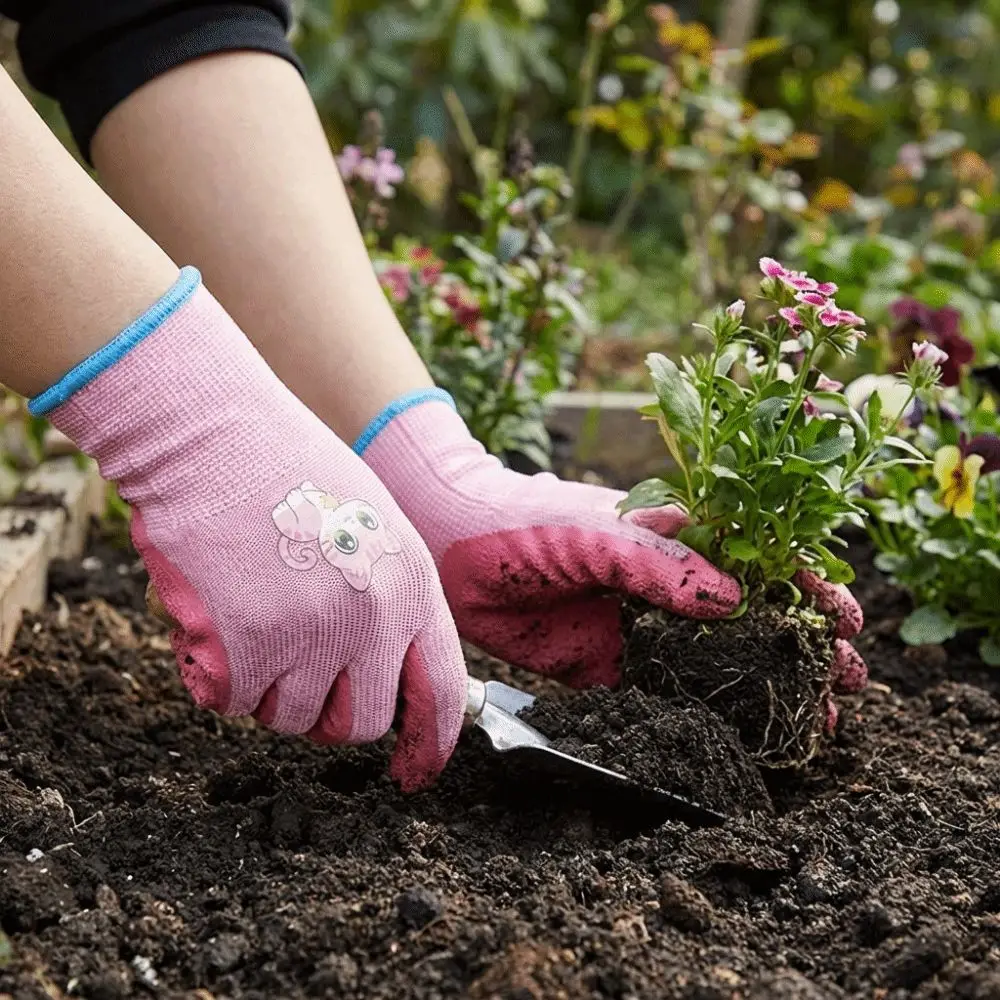 Waterproof Beach Gloves Non-Slip Cartoon Animal Pattern Gardening Gloves Wear Resistant Puncture-resistant Work Gloves