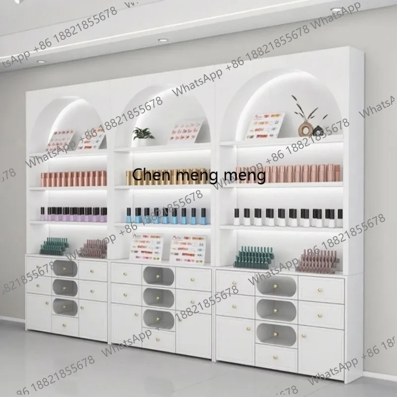 Nordic Creative Nail Salon Display Cabinet Modern Designer Storage Display Cabinet Beauty Salon Cosmetic Display Furniture