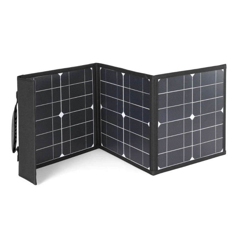 100W Foldable Solar Panel DC+USB Fast Charging 18V Portable Folding Bag Power Bank for Mobile Phone Camping Outdoor Emergency